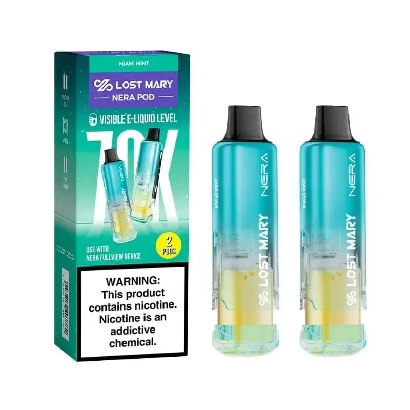 Lost Mary Disposable Vape Miami Mint Lost Mary Nera Fullview 70K Disposable Pod (5%,70000 Puffs)