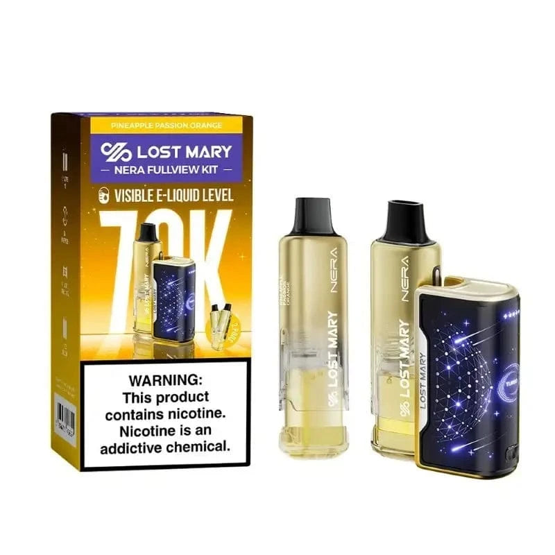 Lost Mary Disposable Vape Pineapple Passion Orange Lost Mary Nera Fullview 70K Disposable Kit (5%,70000 Puffs)