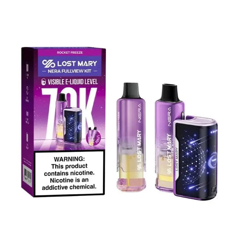 Lost Mary Disposable Vape Rocket Freeze Lost Mary Nera Fullview 70K Disposable Kit (5%,70000 Puffs)