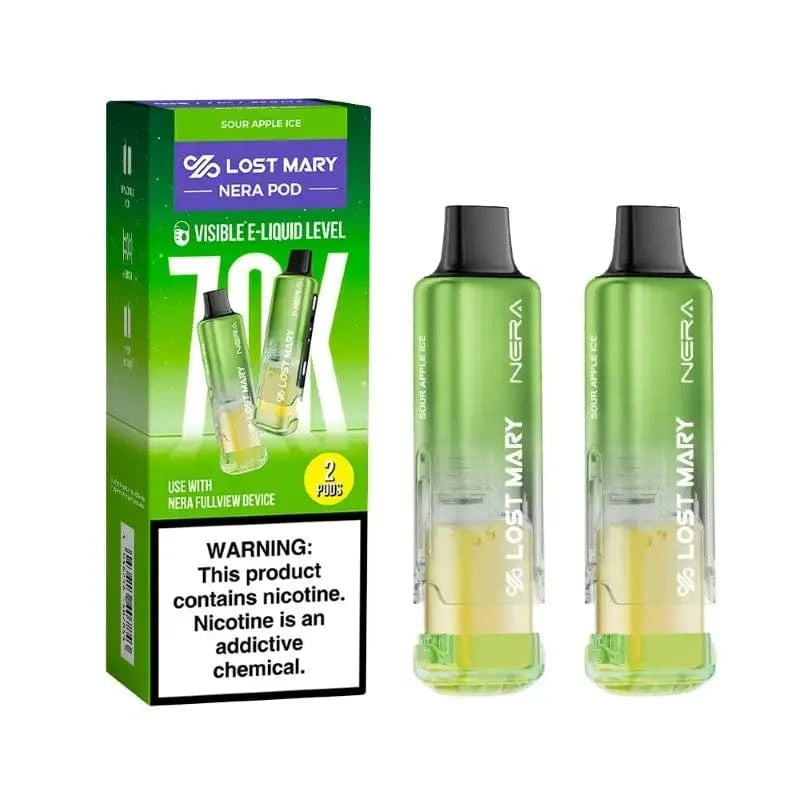 Lost Mary Disposable Vape Sour Apple Ice Lost Mary Nera Fullview 70K Disposable Pod (5%,70000 Puffs)