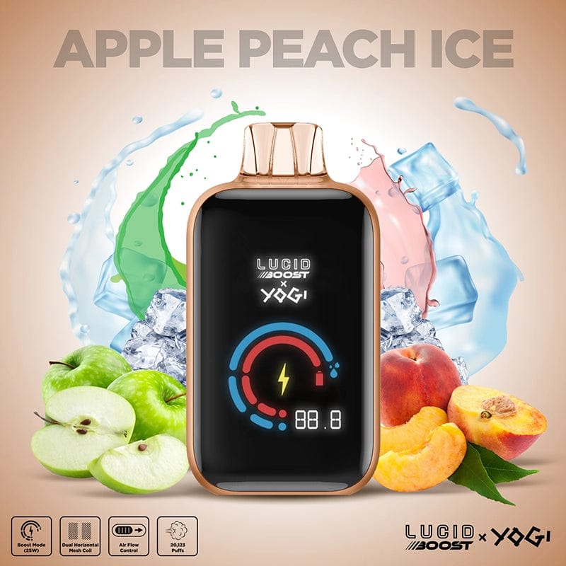 Lucid Air Disposable Vape Apple Peach Ice - Yogi Lucid Boost Disposable Vape (5%, 20123 Puffs)