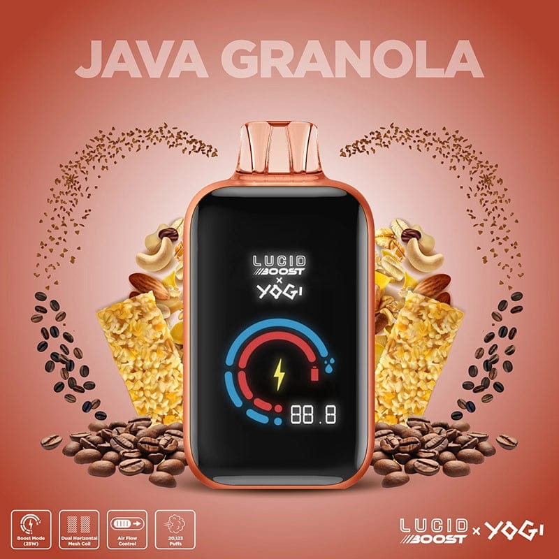 Lucid Air Disposable Vape Java Granola - Yogi Lucid Boost Disposable Vape (5%, 20123 Puffs)