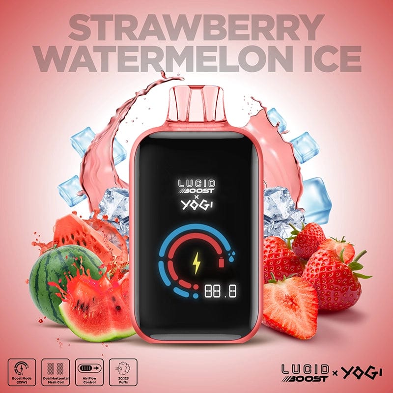 Lucid Air Disposable Vape Strawberry Watermelon Ice - Yogi Lucid Boost Disposable Vape (5%, 20123 Puffs)