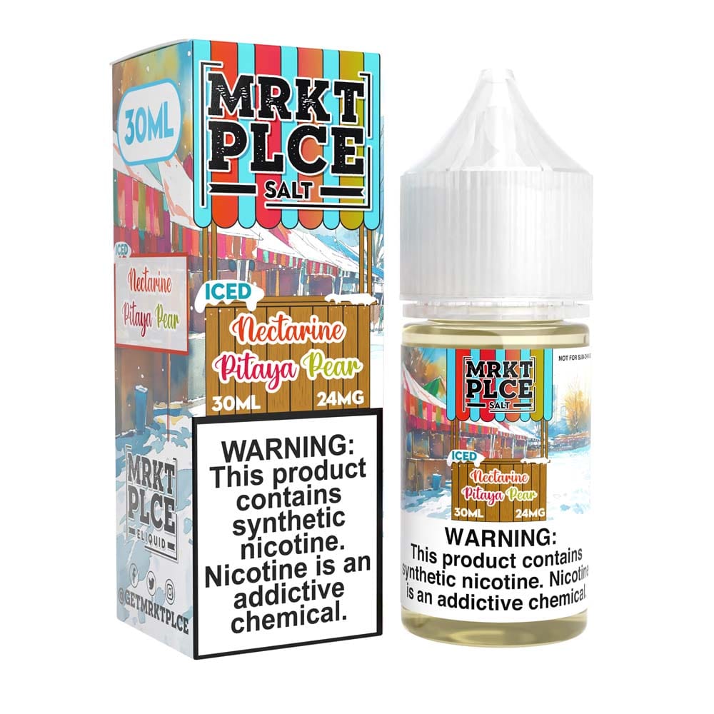 MRKT PLCE 🎁 MRKT PLCE Salts ICED Nectarine Pitaya Pear 30ml Nic Salt Vape Juice (40% off)