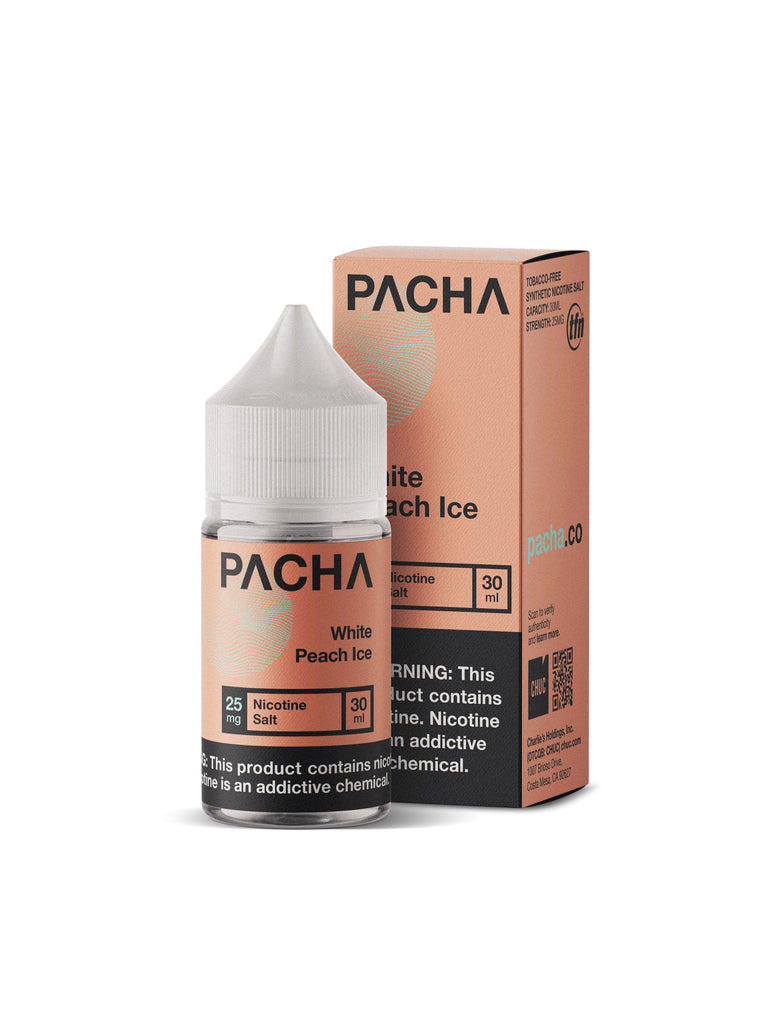 Pachamama Juice Pacha Syn White Peach Ice 30ml TFN Nic Salt Vape Juice