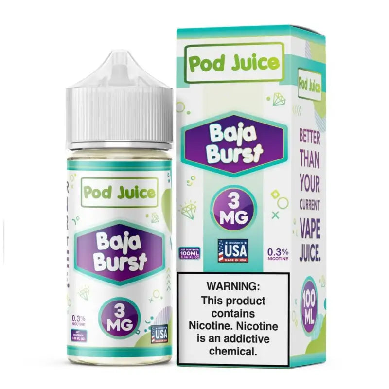 Pod Juice Juice 3MG TF Baja Burst Pod Juice 100ml Vape Juice