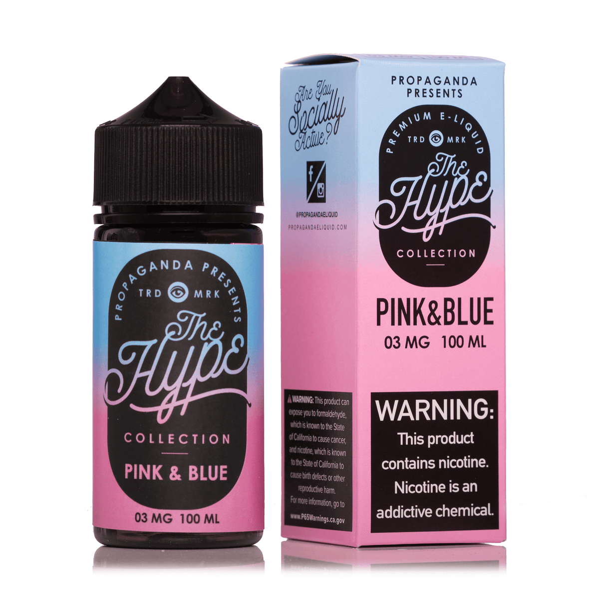 Propaganda Juice The Hype Synthetic Pink & Blue Vape Juice 100ml