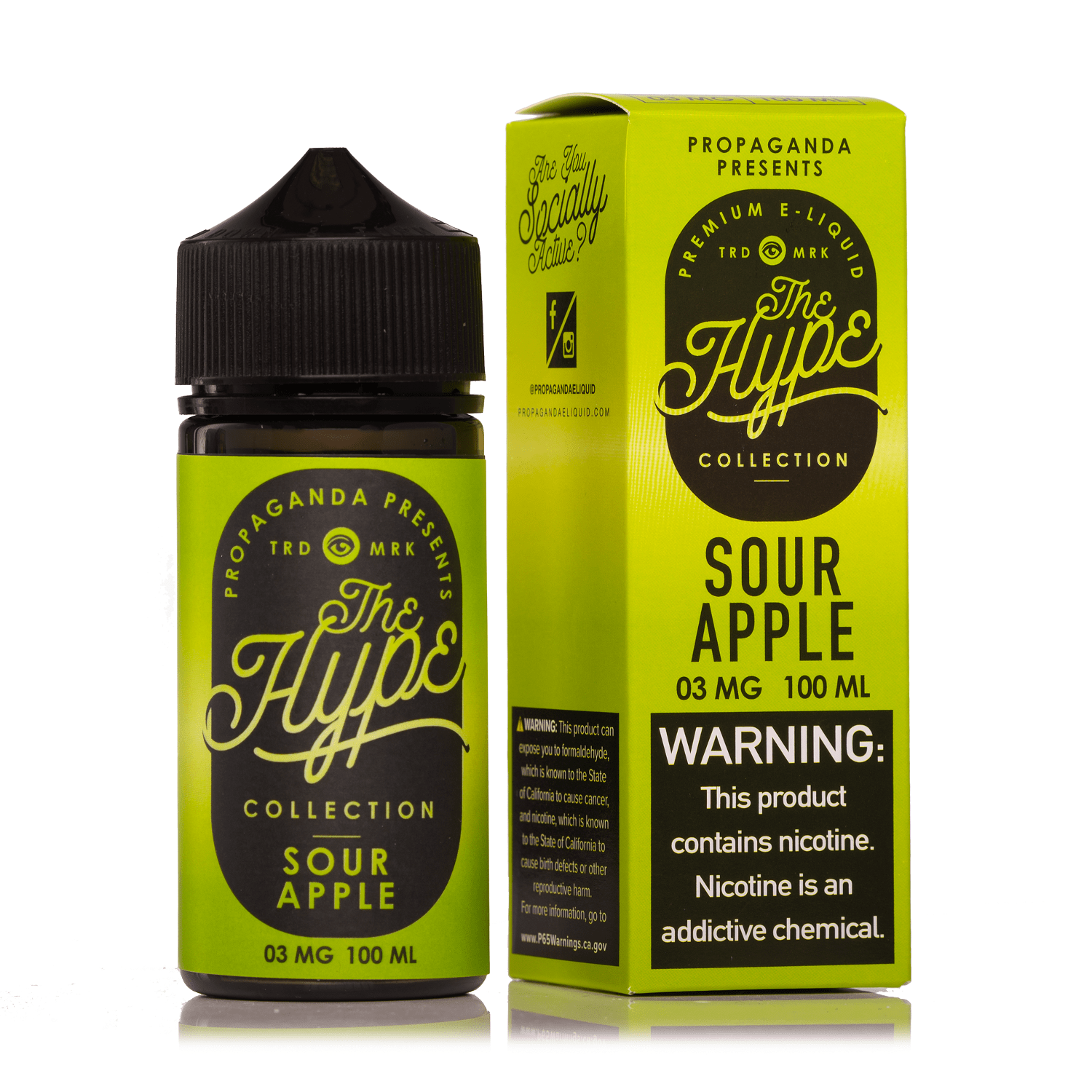 Propaganda Juice The Hype Synthetic Sour Apple Dust Vape Juice 100ml