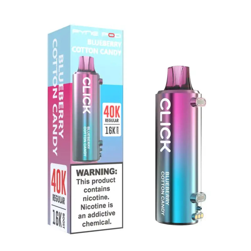 Pyne Pod Disposable Vape Blueberry Cotton Candy Pyne Pod Click 40K Disposable Vape Pod (5%, 40000 Puffs)