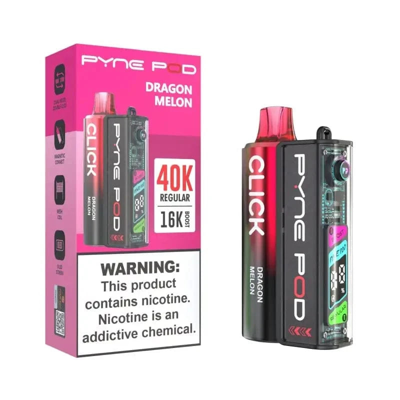 Pyne Pod Disposable Vape Dragon Melon Pyne Pod Click 40K Disposable Vape Kit(5%, 40000 Puffs)