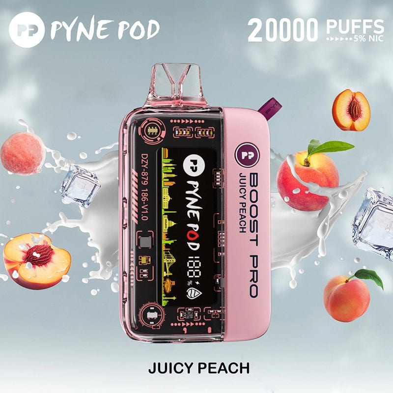 Pyne Pod Disposable Vape Juicy Peach Pyne Pod Boost Pro Disposable Vape  (5%, 20000 Puffs)