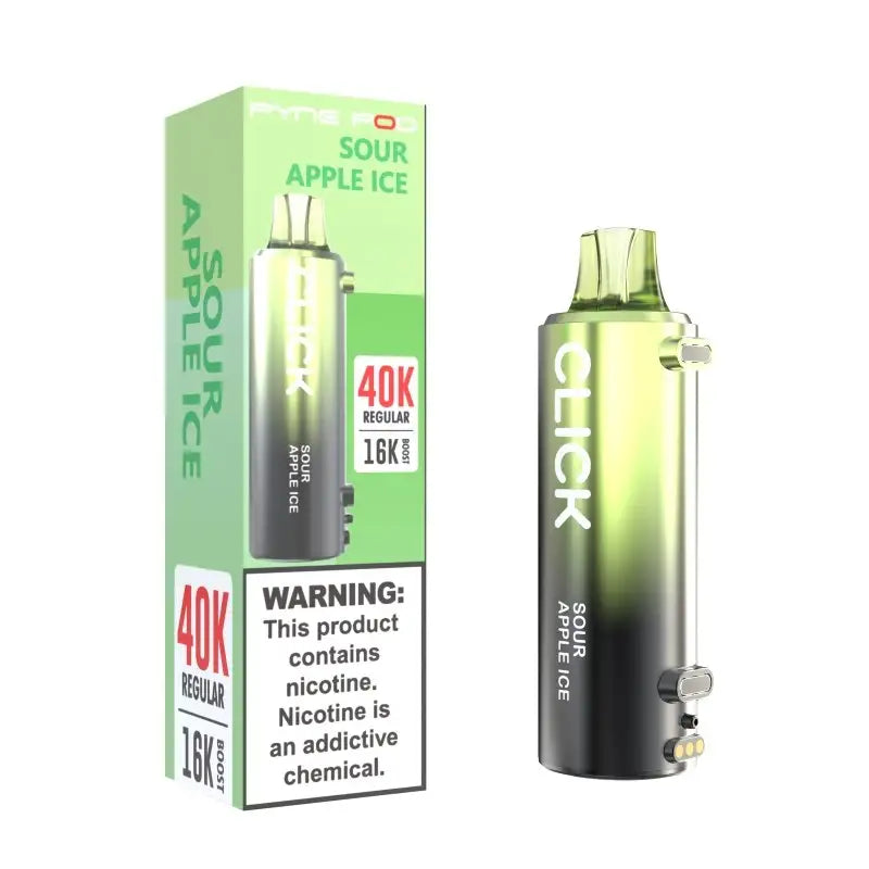 Pyne Pod Disposable Vape Sour Apple Ice Pyne Pod Click 40K Disposable Vape Pod (5%, 40000 Puffs)
