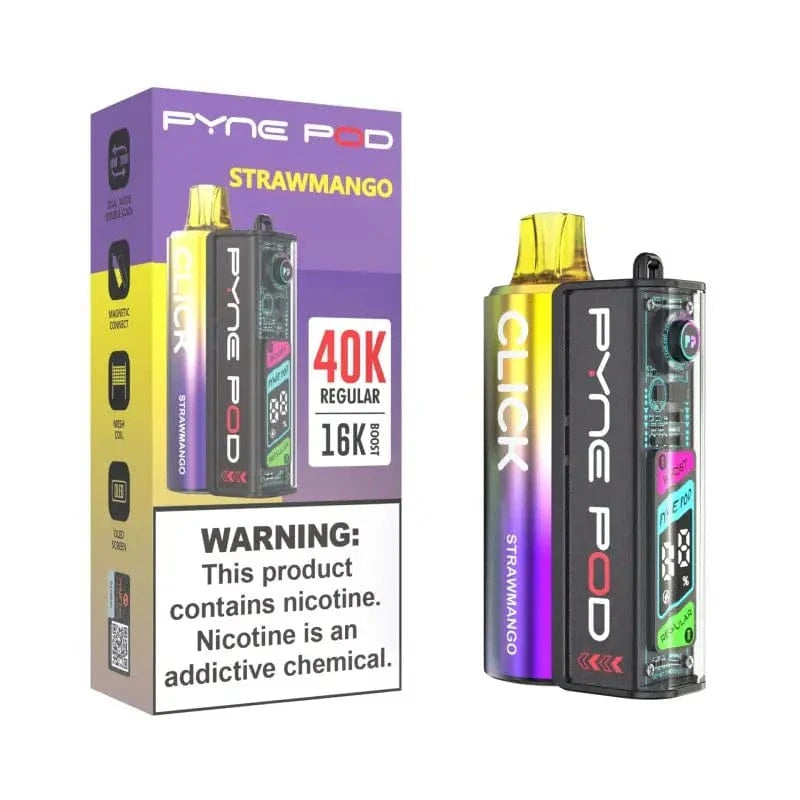 Pyne Pod Disposable Vape Strawmango Pyne Pod Click 40K Disposable Vape Kit(5%, 40000 Puffs)
