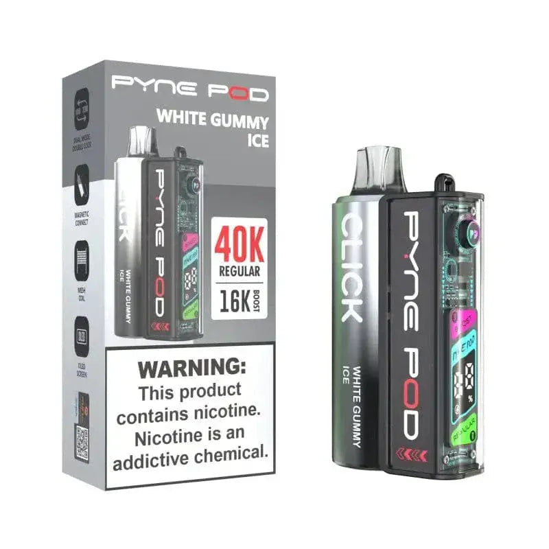 Pyne Pod White Gummy Ice 🎁 Pyne Pod Click 40K Disposable Vape Kit (5%, 40000 Puffs) (100% off)