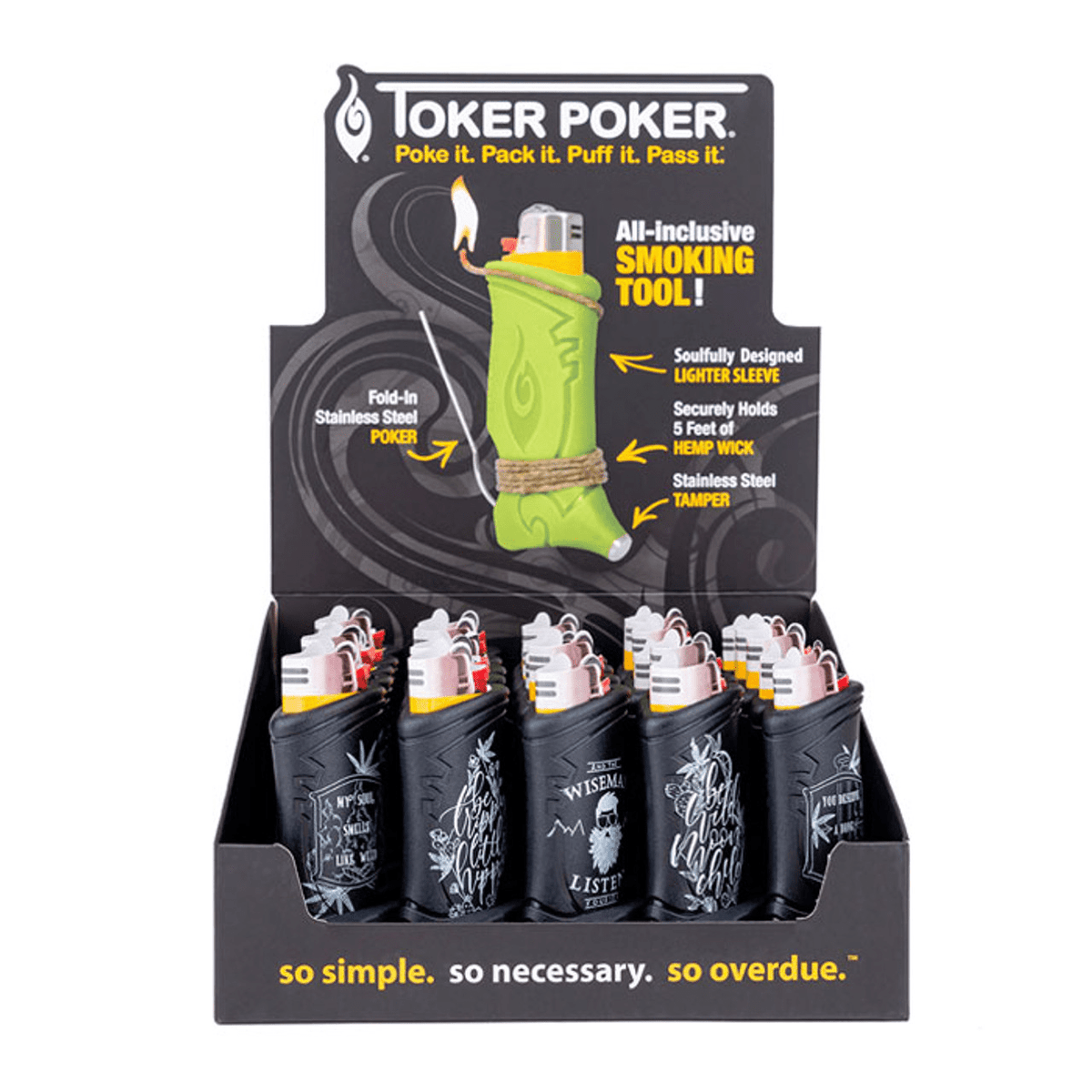 Toker Poker Alternatives Pack of 25 (5 of each) Toker Poker Lighter Multi-Tool Soul Speakers Series