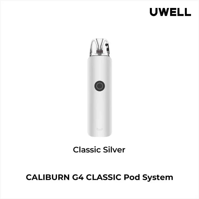 Uwell Pod System Classic Silver Uwell Caliburn G4 Classic 35W Pod Kit