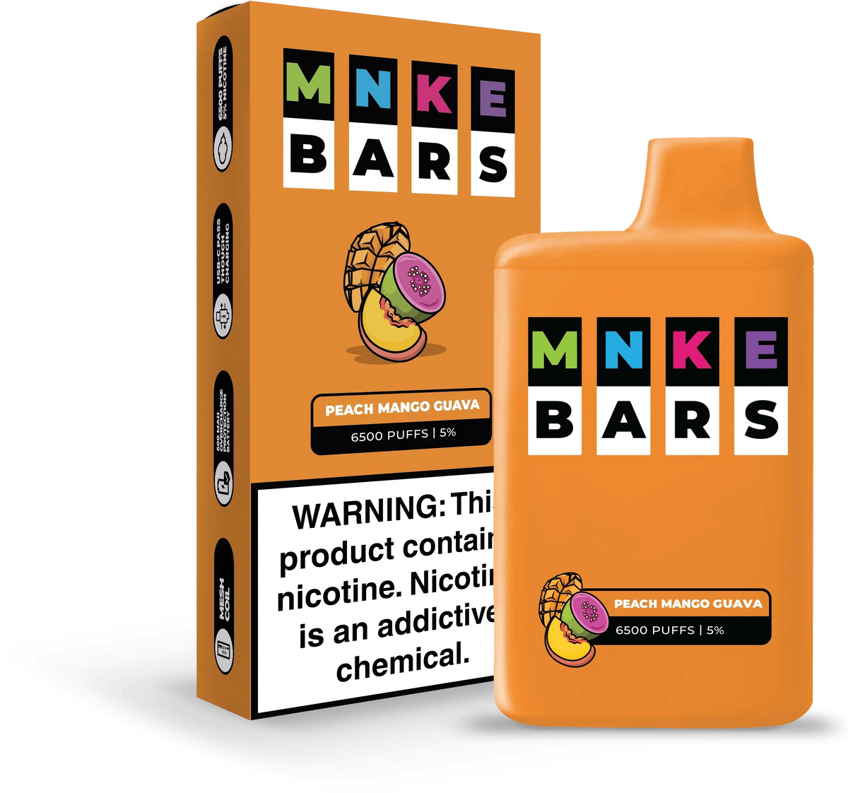 Vapetasia Pango Guava 🎁 MNKE Bars Disposable Vape (5%, 6500 Puffs) (100% off)