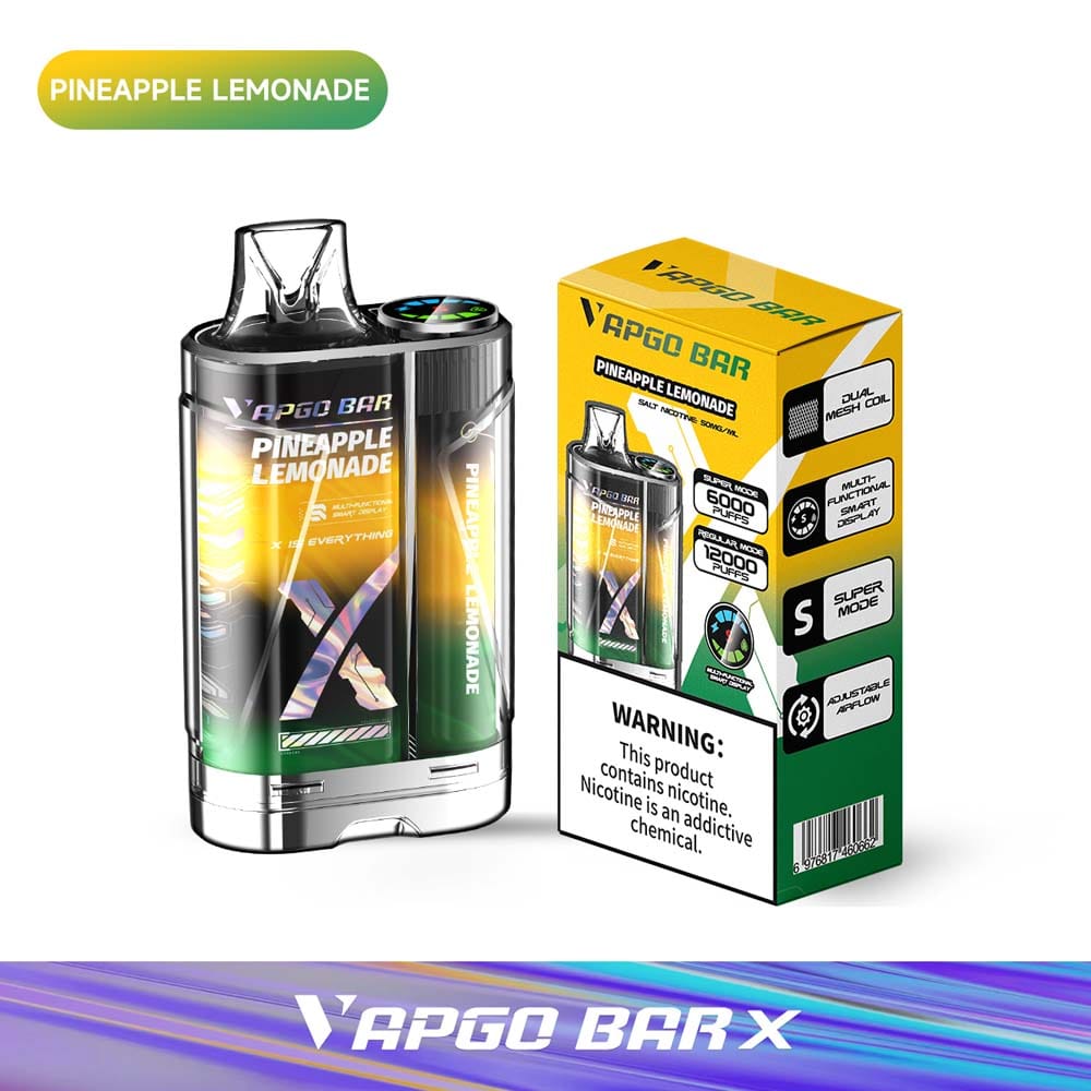 VAPGO BAR Disposable Vape Pineapple Lemonade VAPGO BAR X 12K Disposable Vape  (5%, 12000 Puffs)
