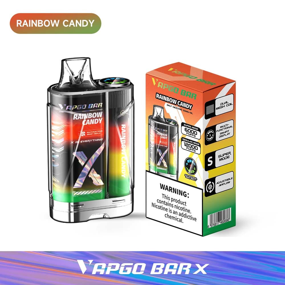 VAPGO BAR Disposable Vape Rainbow Candy VAPGO BAR X 12K Disposable Vape  (5%, 12000 Puffs)