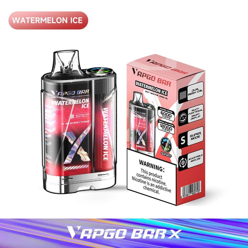 VAPGO BAR Disposable Vape Watermelon Ice VAPGO BAR X 12K Disposable Vape  (5%, 12000 Puffs)