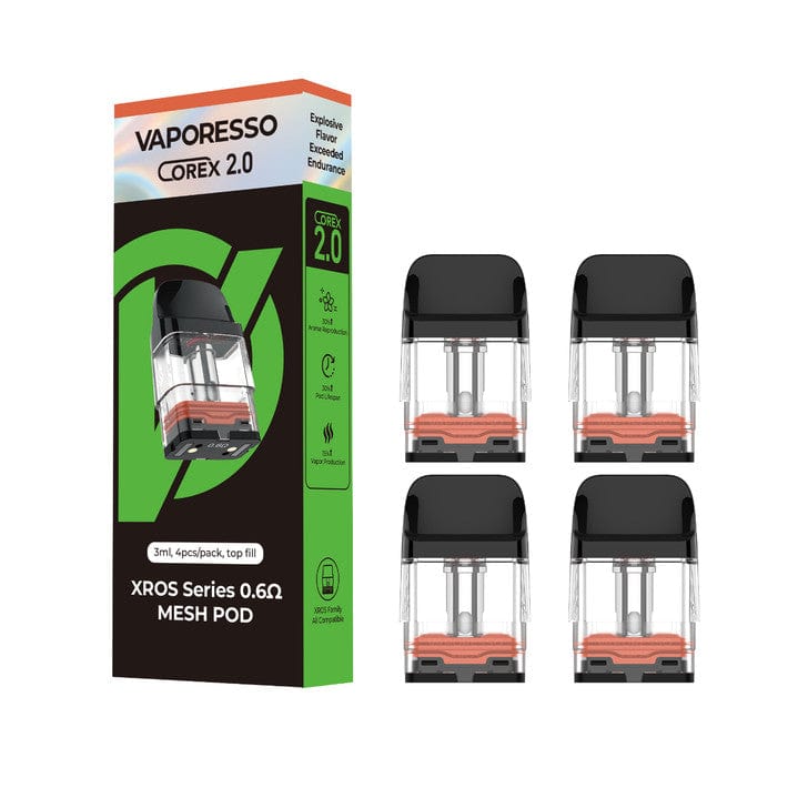 Vaporesso 0.4ohm 🎁 Vaporesso COREX 2.0 XROS Series Mesh Pod 3ml (Pack Of 4) (100% off)