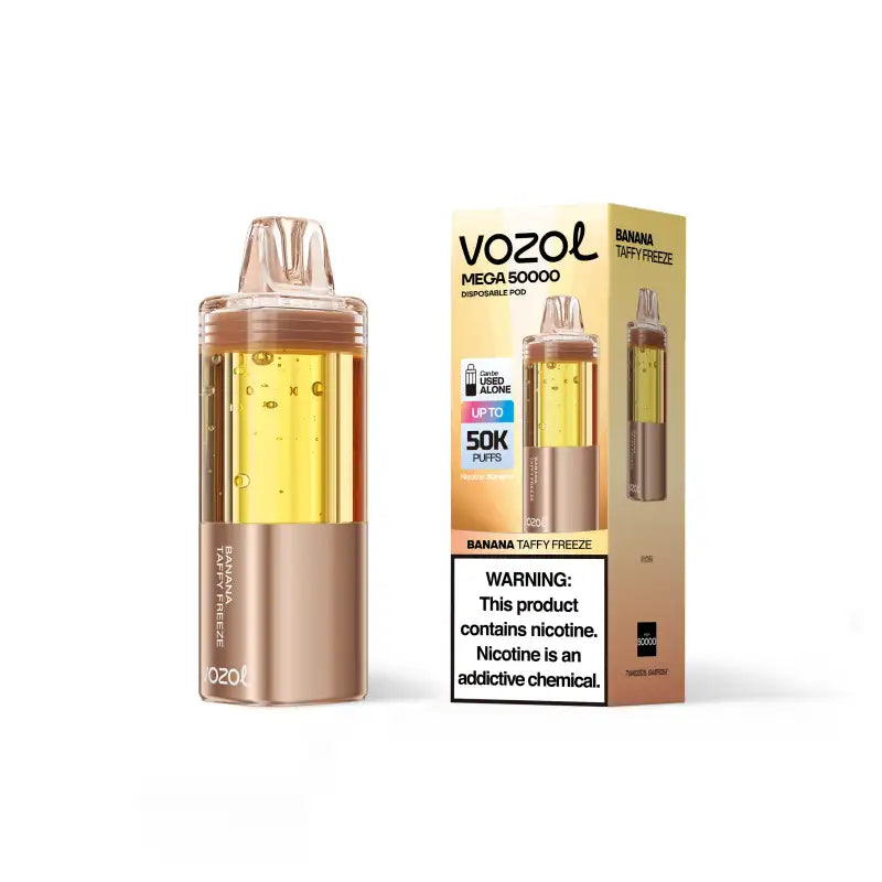VOZOL Disposable Vape Banana Taffy Freeze Vozol Mega 50K Disposable Pod(Requires Kit for Use)