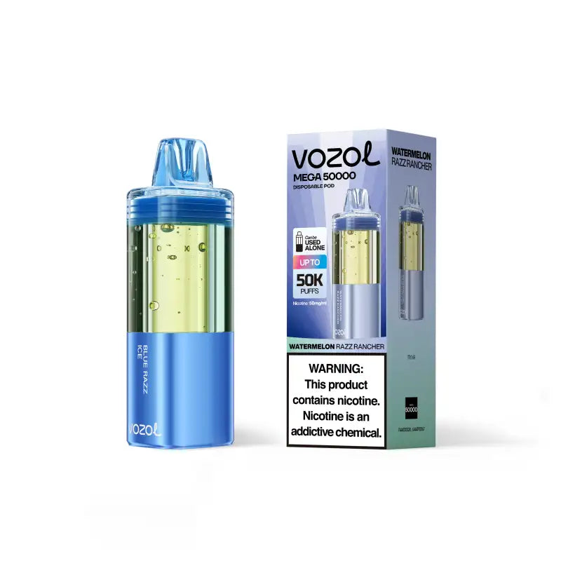 VOZOL Disposable Vape Blue Razz Ice Vozol Mega 50K Disposable Pod(Requires Kit for Use)
