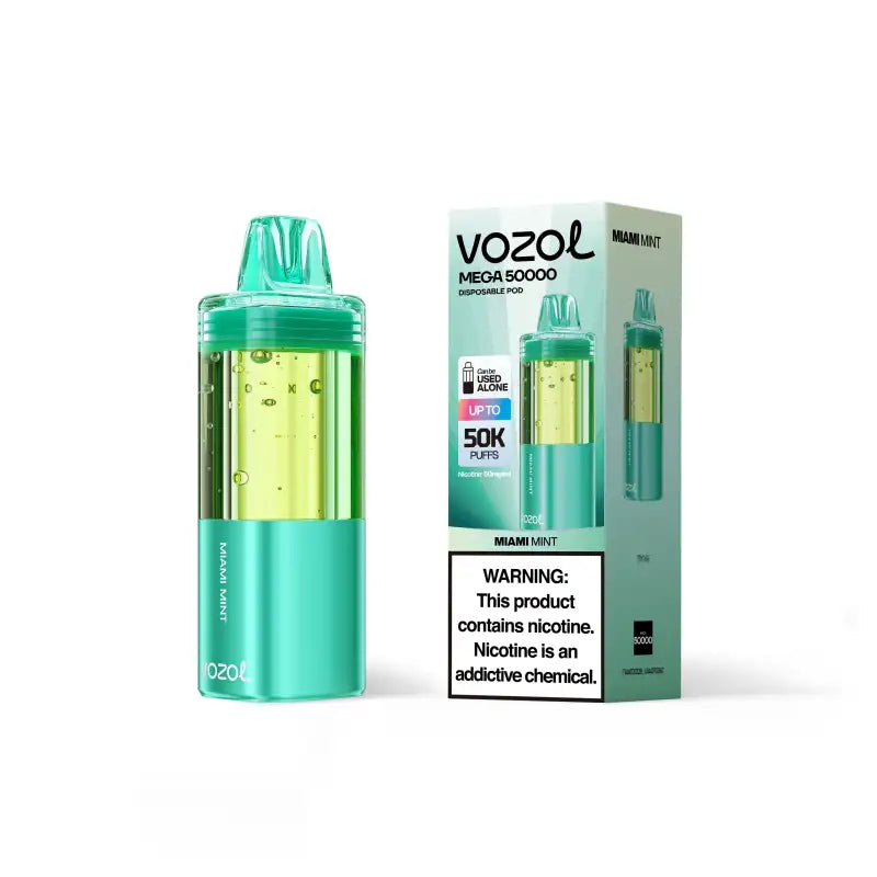 VOZOL Disposable Vape Miami Mint Vozol Mega 50K Disposable Pod(Requires Kit for Use)