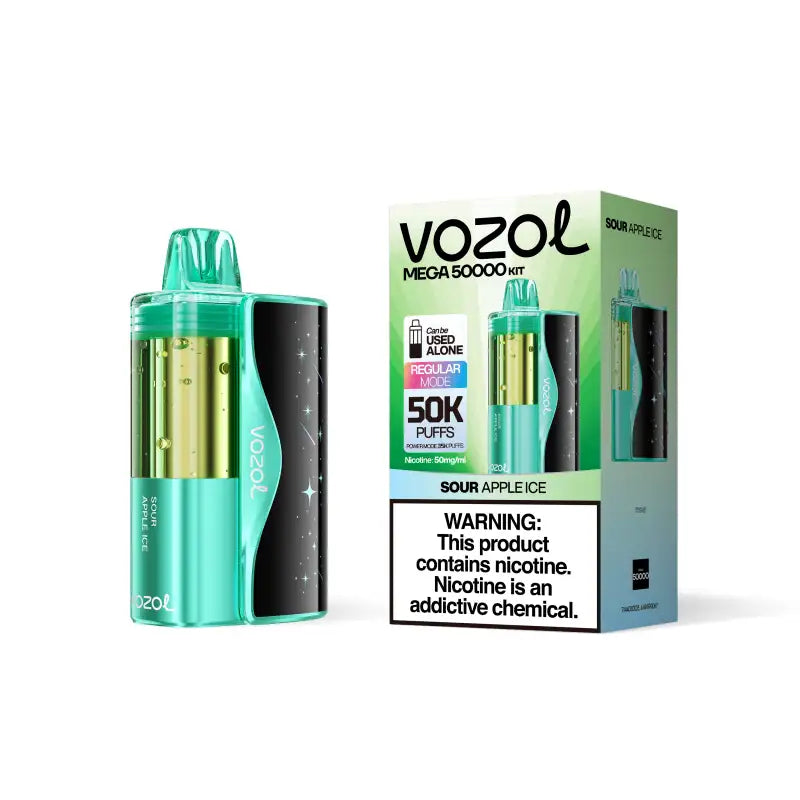 VOZOL Disposable Vape Sour Apple Ice Vozol Mega 50K Disposable Kit (5%,50000 Puffs)