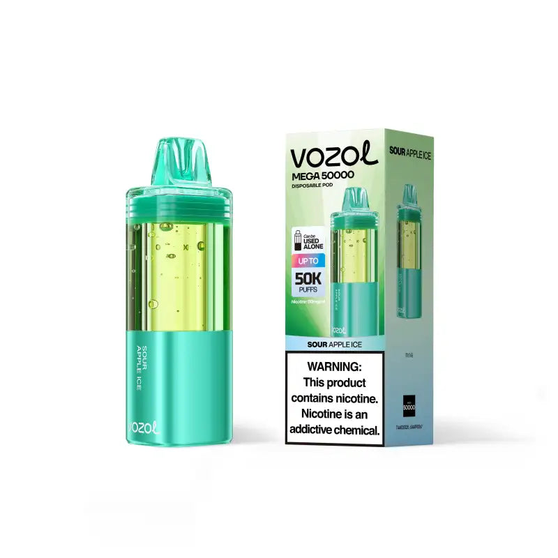 VOZOL Disposable Vape Sour Apple Ice Vozol Mega 50K Disposable Pod(Requires Kit for Use)