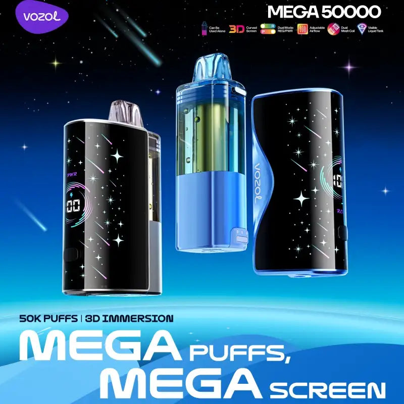 VOZOL Disposable Vape Vozol Mega 50K Disposable Kit (5%,50000 Puffs)