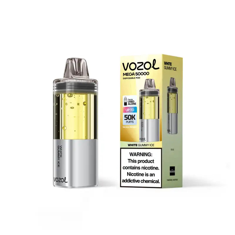 VOZOL Disposable Vape White Gummy Ice Vozol Mega 50K Disposable Pod(Requires Kit for Use)