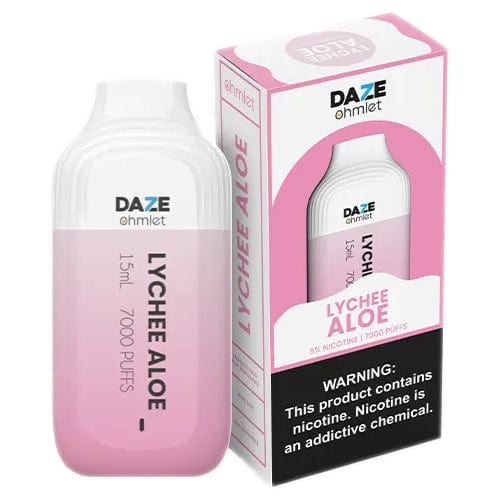 7 Daze Disposable Vape Lychee Aloe 7 Daze Ohmlet Disposable Vape (5%, 7000 Puffs)