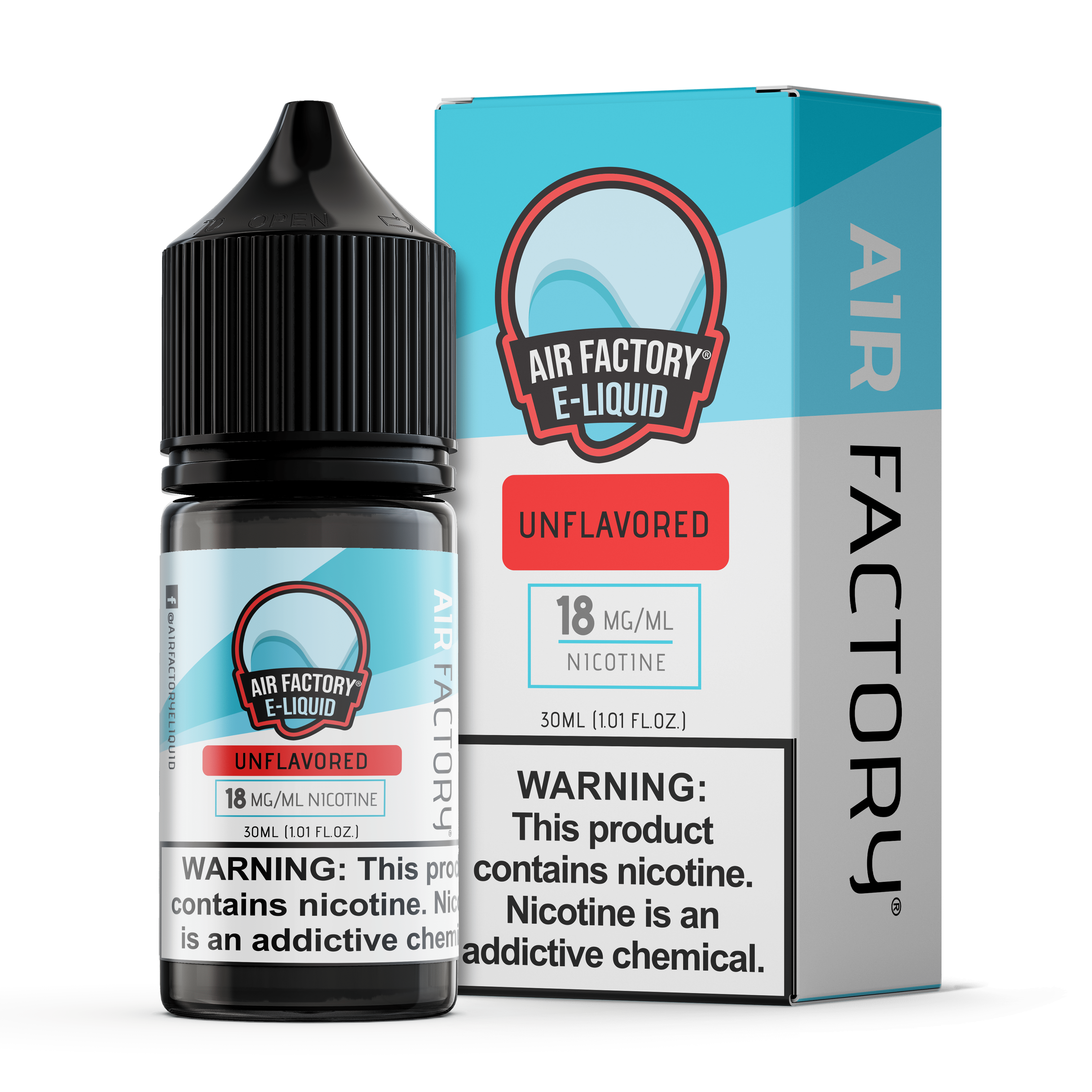 Air Factory Nicotine Additive Air Factory Unflavored 30ml Nic Salt Vape Juice