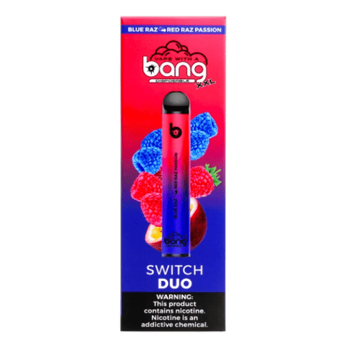 Bang Disposable Vape Blue Razz | Red Razz Passion Bang XXL Switch Duo Disposable Vape