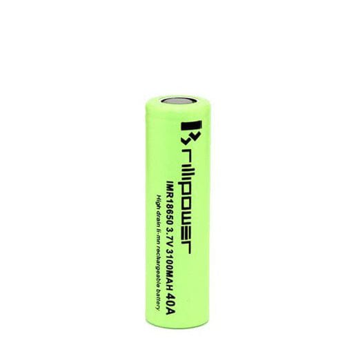 Brillipower Batteries Dual Pack IMR 18650 Battery (3100mAh 40A Max) - Brillipower (2pcs)
