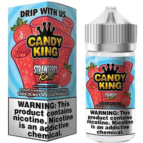 Candy King Juice Candy King Strawberry Rolls Synthetic Nicotine 100ml Vape Juice