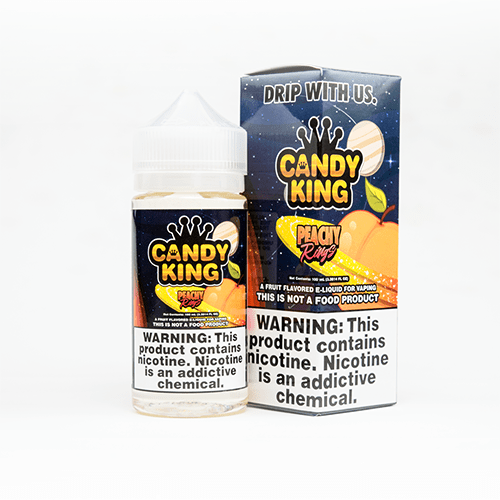 Candy King ZERO MG 0mg Candy King Peachy Rings 100ml Vape Juice - 0mg