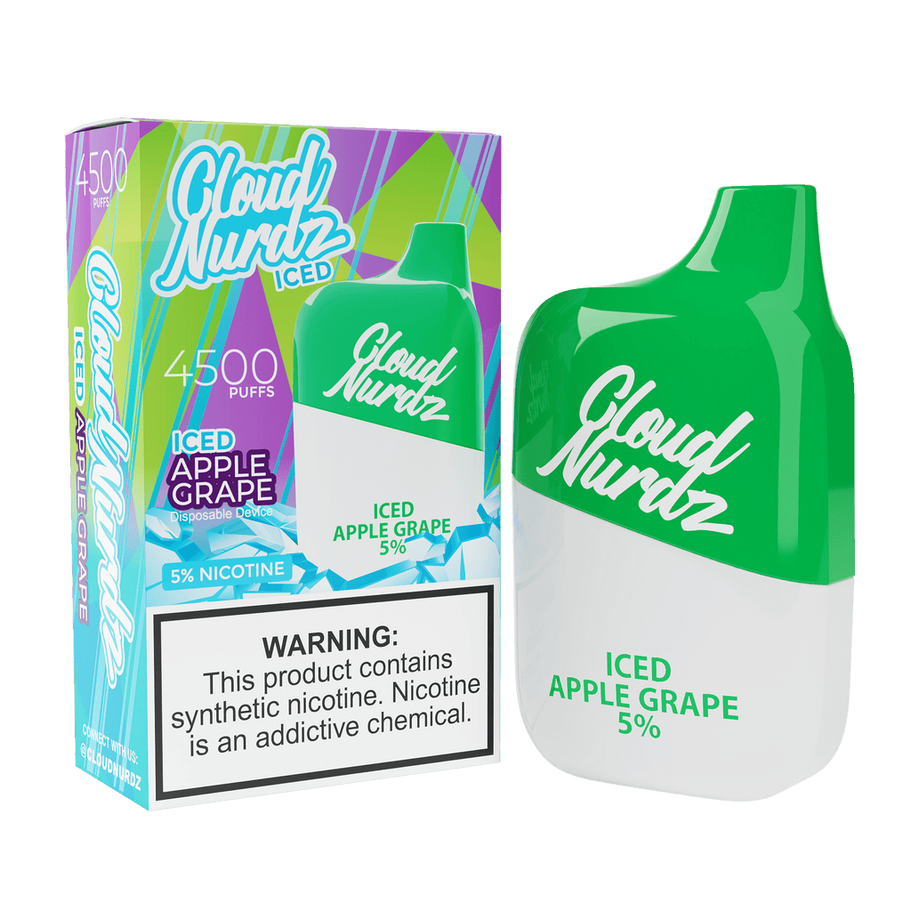 Cloud Nurdz Disposable Vape Apple Grape Iced Cloud Nurdz 4500 Disposable Vape (5%, 4500 Puffs)