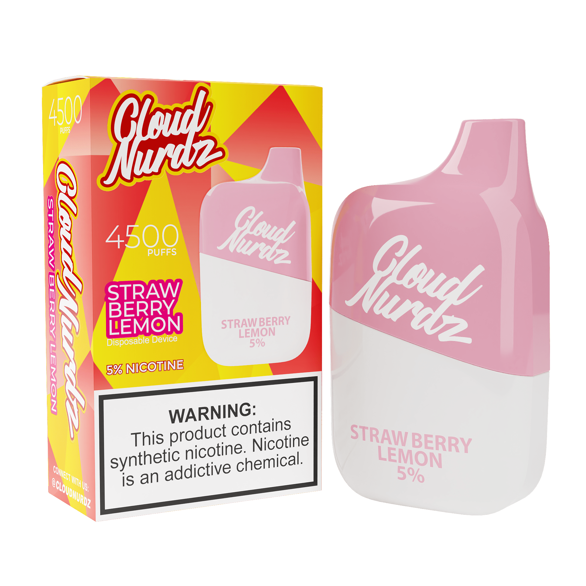 Cloud Nurdz Disposable Vape Strawberry Lemon Cloud Nurdz 4500 Disposable Vape (5%, 4500 Puffs)