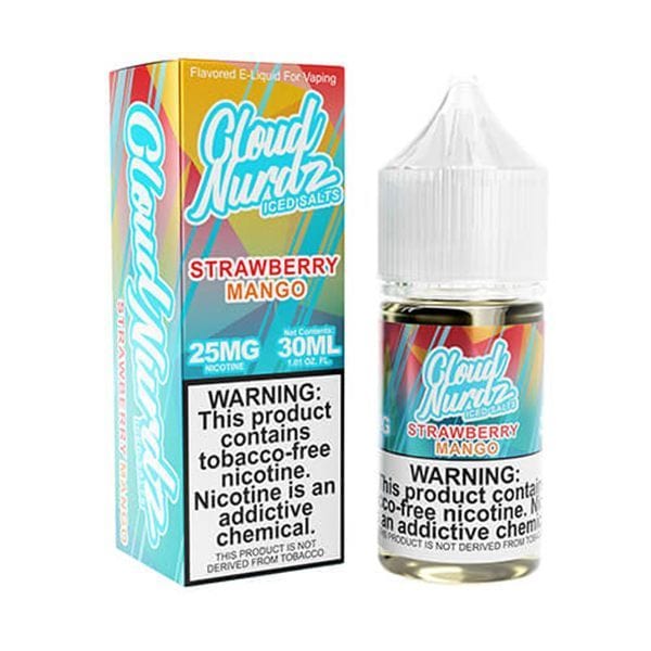 Cloud Nurdz Juice Cloud Nurdz Strawberry Mango Iced 30ml Nic Salt Vape Juice