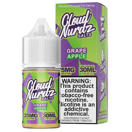 Cloud Nurdz Juice Grape Apple 30ml Synthetic Nic Salt Vape Juice - Cloud Nurdz