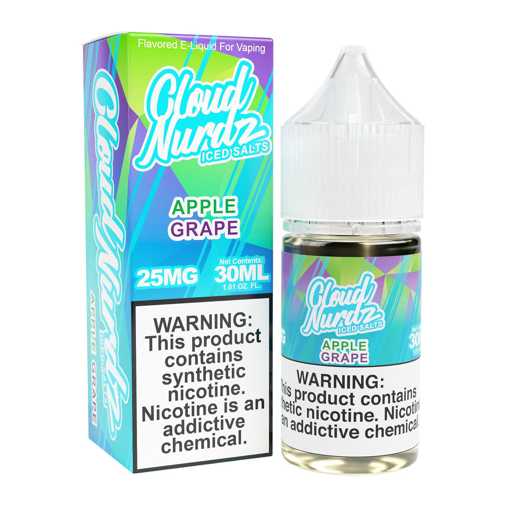 Cloud Nurdz Juice Grape Apple Iced 30ml TF Nic Salt Vape Juice - Cloud Nurdz