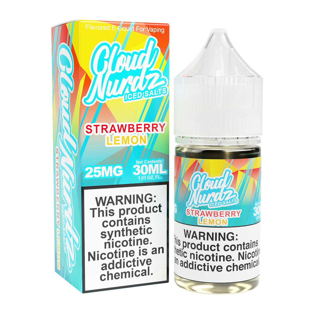 Cloud Nurdz Juice Strawberry Lemon Iced 30ml TF Nic Salt Vape Juice - Cloud Nurdz