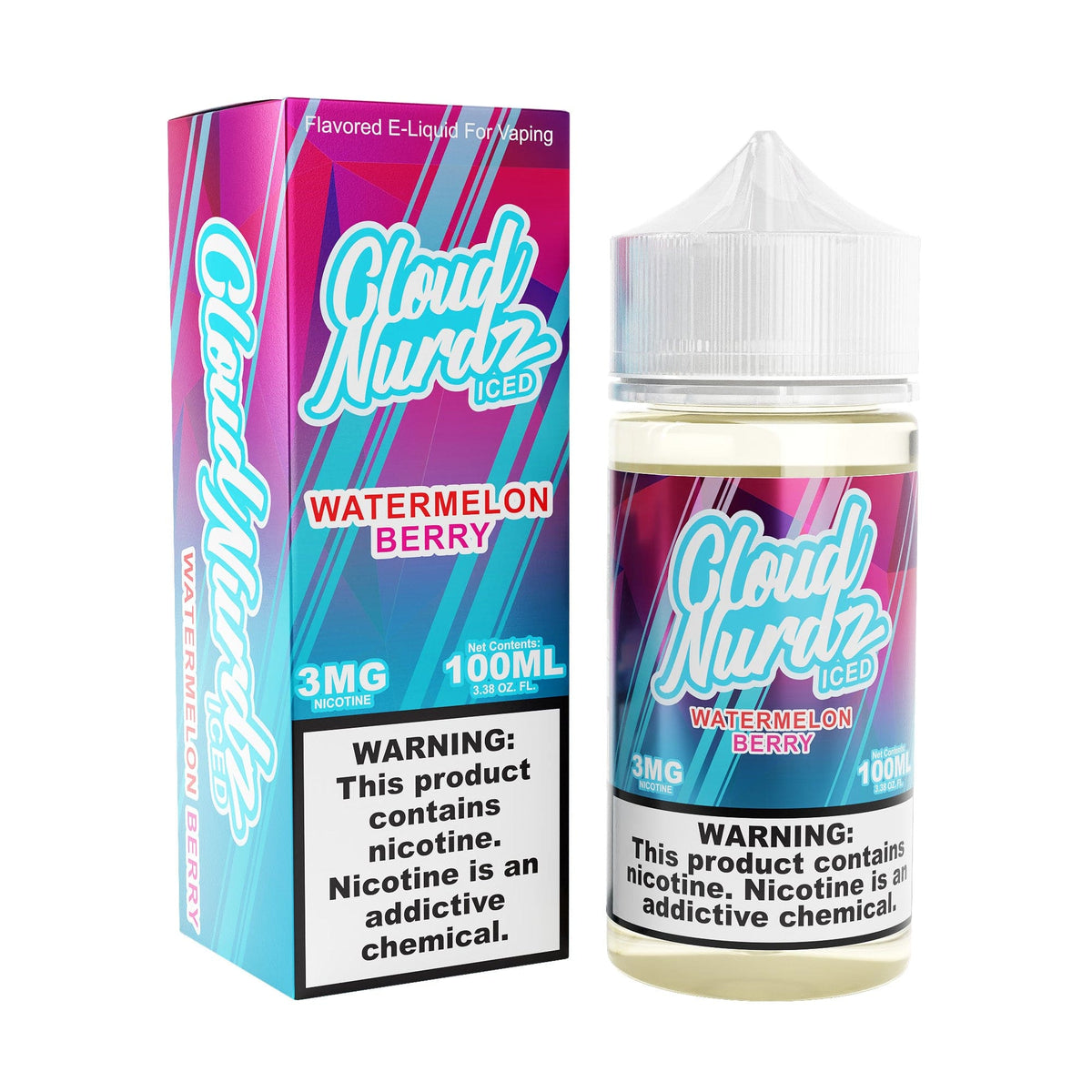 Cloud Nurdz Juice Watermelon Berry Iced 100ml Vape Juice - Cloud Nurdz