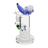 Eightvape Alternatives 8" Blue Banana Glass Bong w/ Mini Showerhead Perc