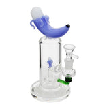 Eightvape Alternatives 8" Blue Banana Glass Bong w/ Mini Showerhead Perc