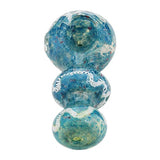 Eightvape Alternatives Blue Silver Fumed Glass Hand Pipe w/ Ribbon Accents