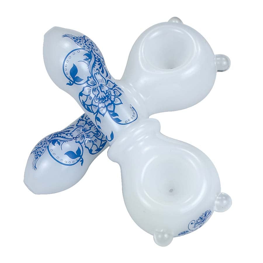 EightVape Alternatives Blue & White Porcelain Styled Hand Pipe