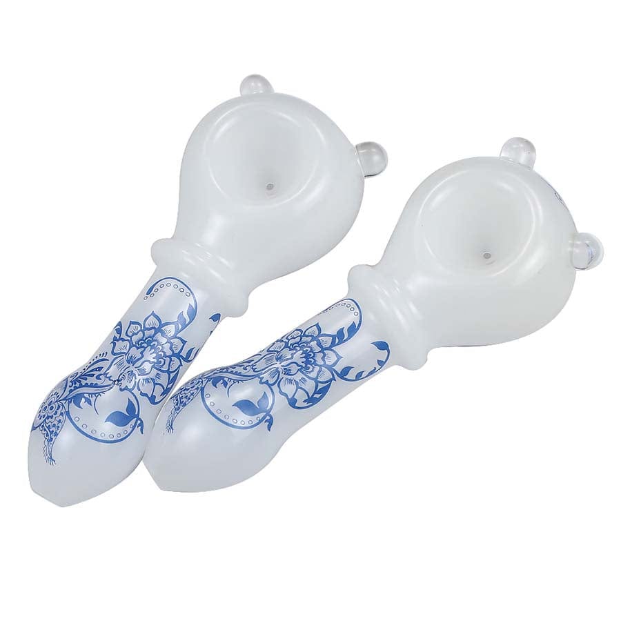 EightVape Alternatives Blue & White Porcelain Styled Hand Pipe